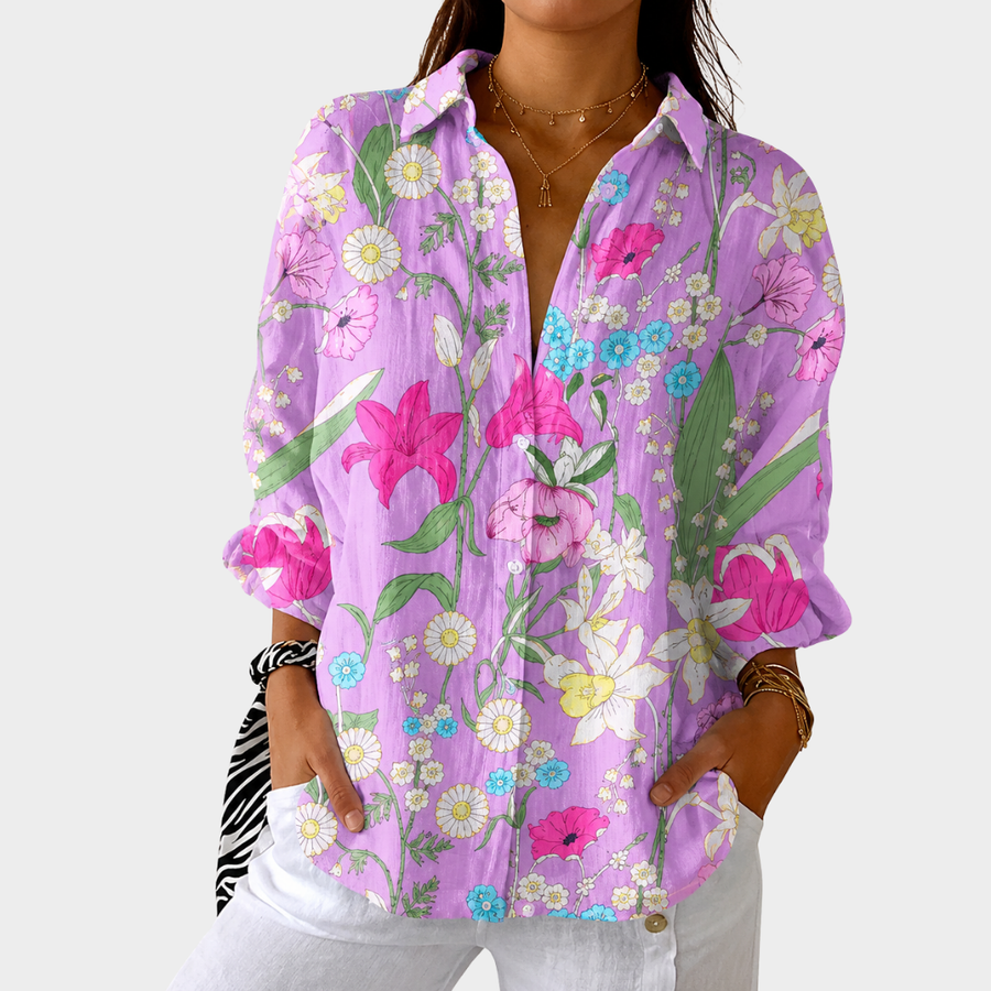 Martha | Elegant Floral Blouse