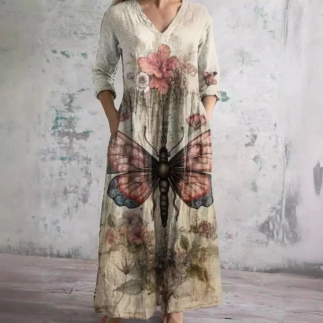 Evelyn | Floral Fall Dress