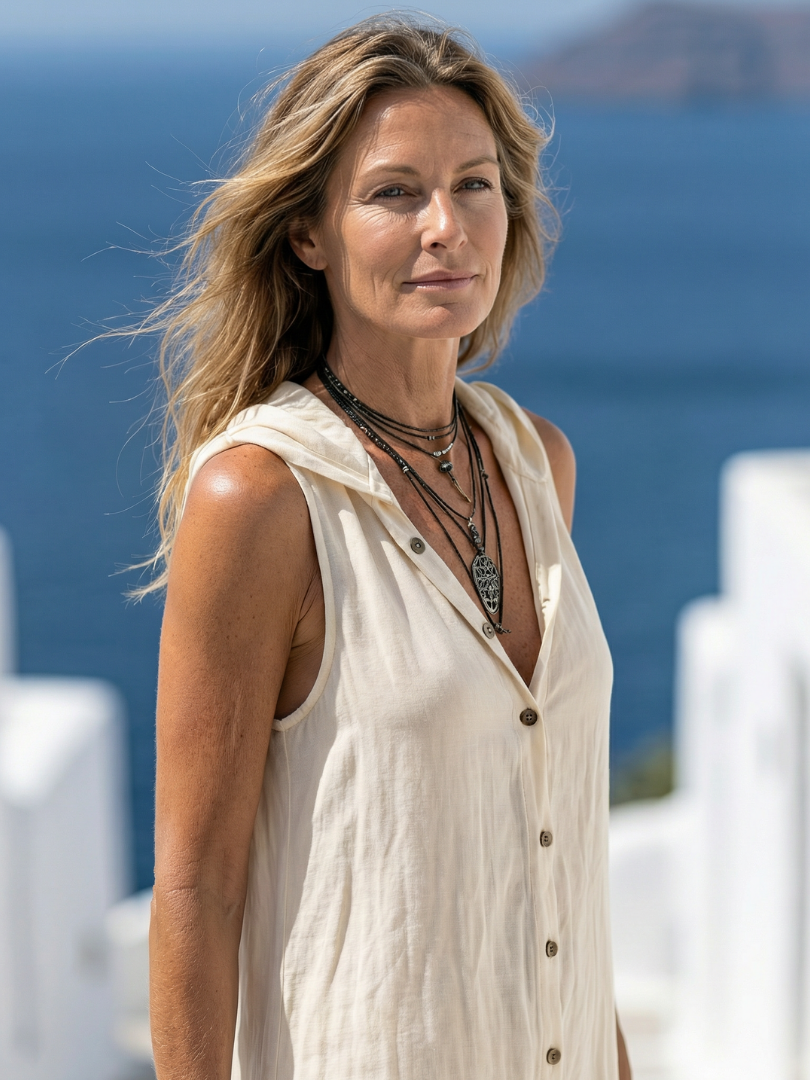 Marleen | Hooded Button-Front Maxi Dress