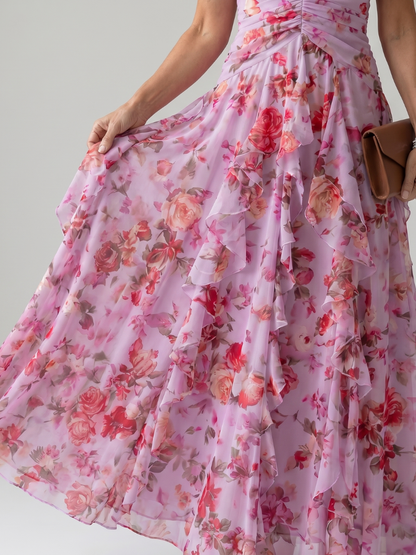 NORI | Floral Halter Maxi Dress