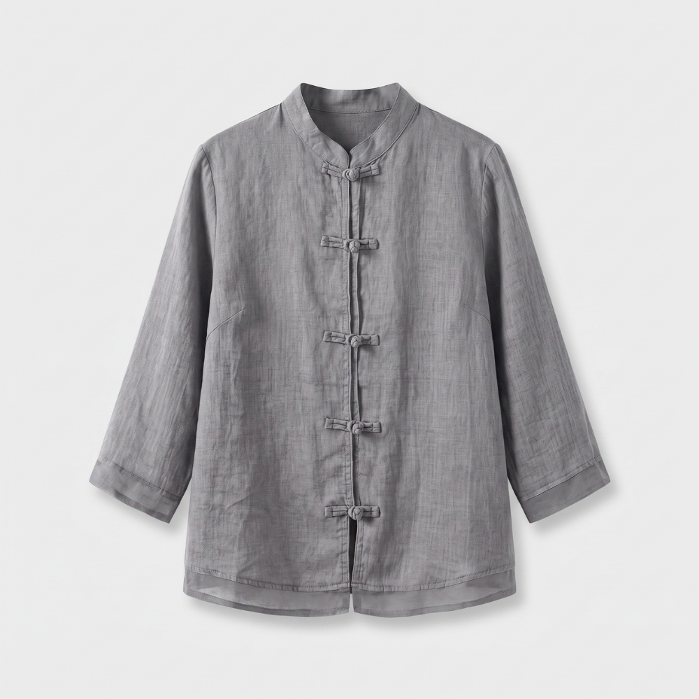 Gerda | Frog Button Casual Blouse