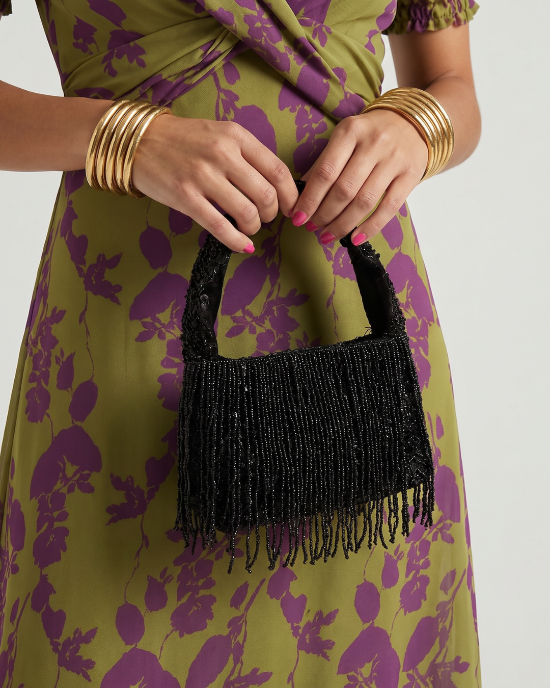 Linnea | Beaded Fringe Evening Handbag