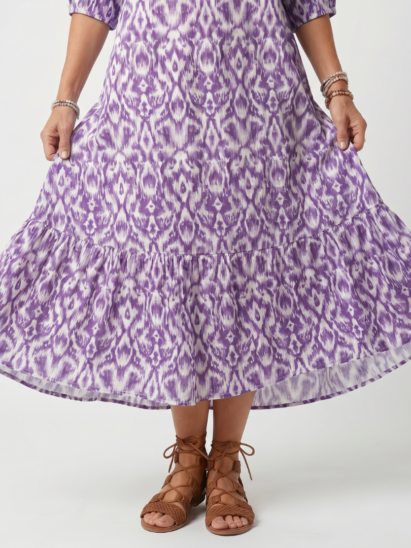Penelope | Robe Midi à Nouer Imprimée
