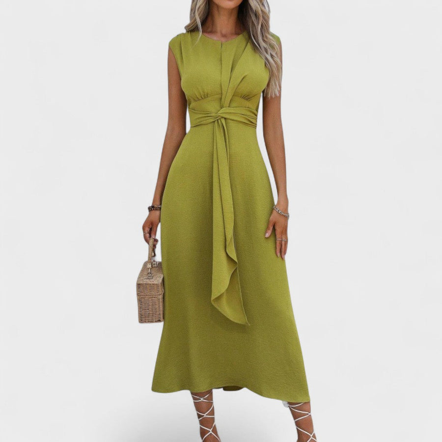 Andrea | Elegant Sleeveless Round-Neck Maxi Dress