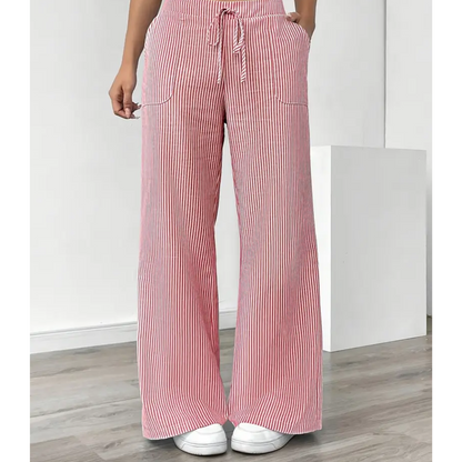 Amber | Striped Pants with Pockets