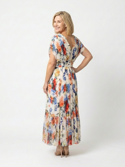 Savannah | Sleeveless Pleated Midi Dress