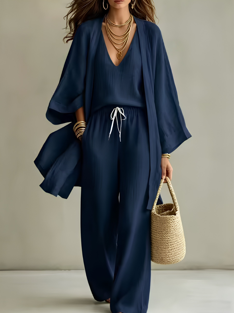 Elena | 3-Piece Linen Look Set