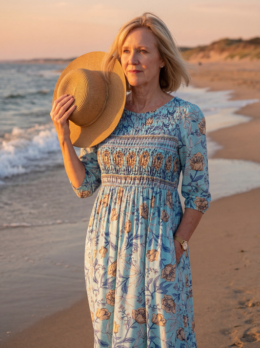 Sandelle | Floral Gather Midi Dress