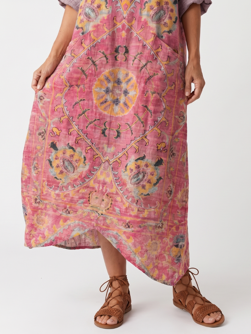 Tilda | Robe Midi Décontractée Imprimé Abstrait avec Poches