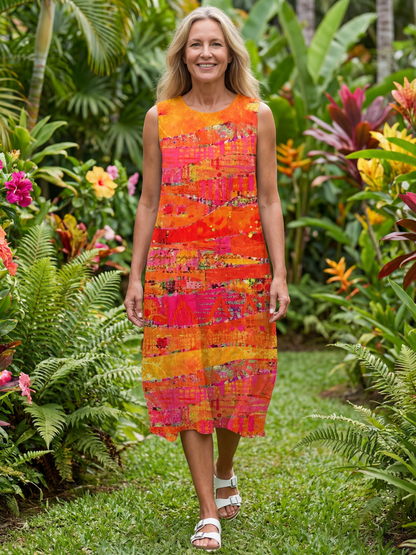 Orabelle | Painted Path Midi Dress