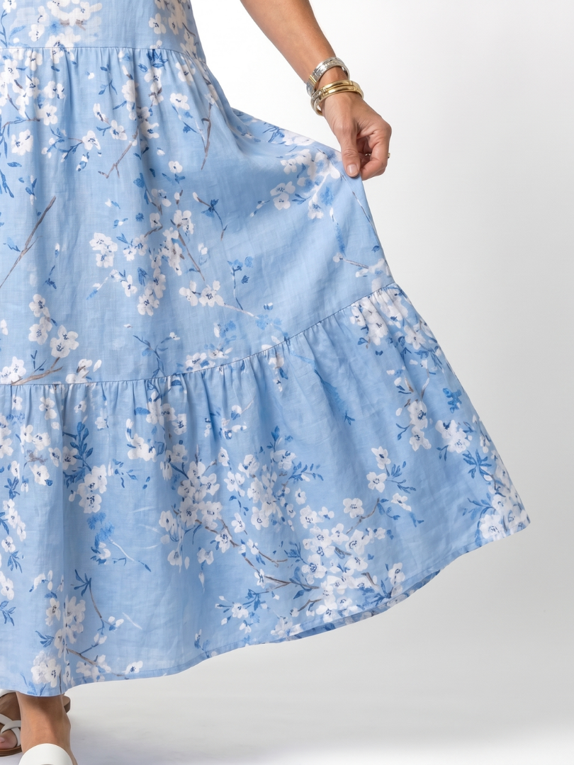 Alora | Robe Midi à Nouer Imprimé Floral