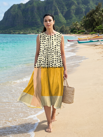 Azora | Garden Dot Midi Dress