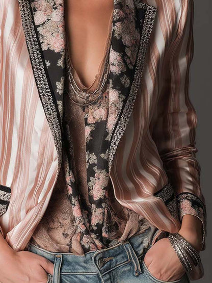 Elara | Tailored Striped Blazer