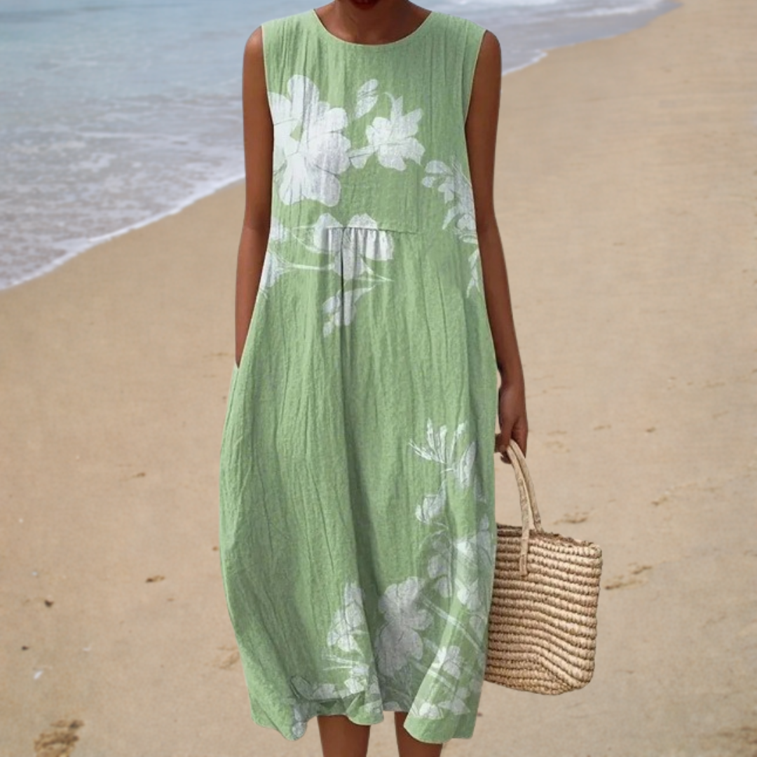 Marion | Natural Midi Dress - women's dress