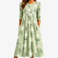 Everyday Pocket Sage Blossom Midi Dress