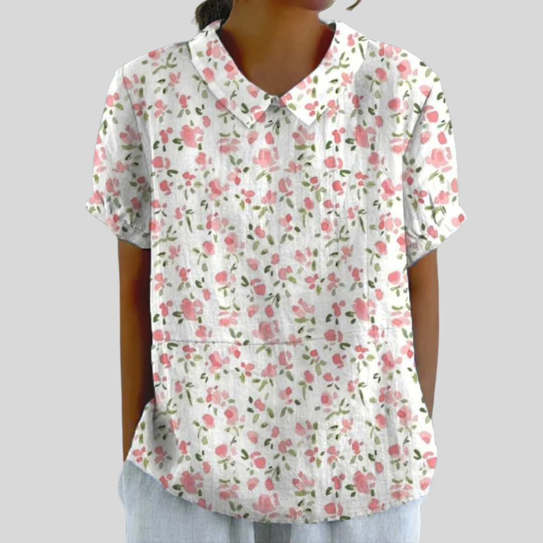 Juliette | Floral Miniatures Blouse - women's blouse