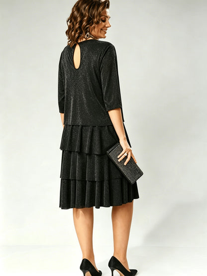 Isabella | Glitter Mesh Floral Dress