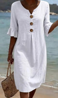 Isla | White Floral Print Dress