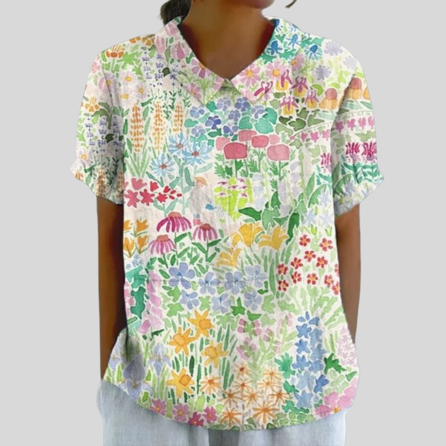 Solène | Jardin Coloré Blouse - women's blouse