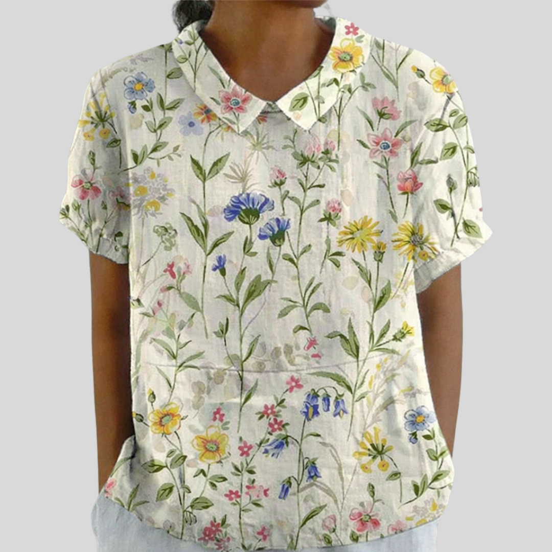 Mélodie | Floral Champêtres Blouse - women's blouse