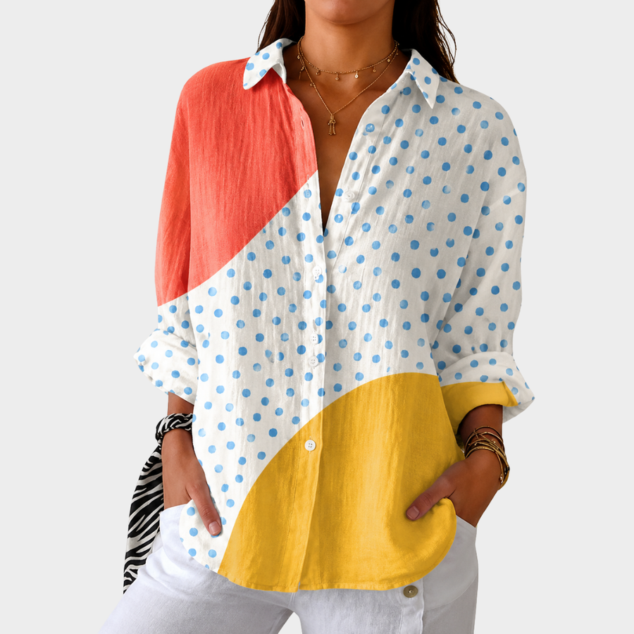 Joan | Casual Colorblock Blouse