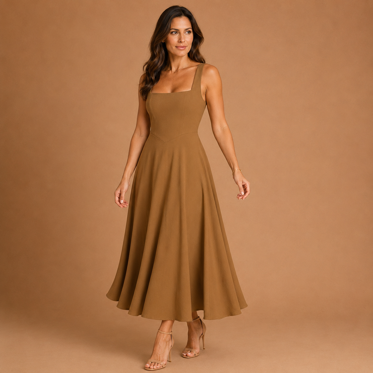 AUDREY | Square-Neck Dress
