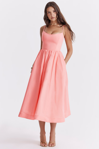 Estelle | Elegant Corset Summer Midi Dress