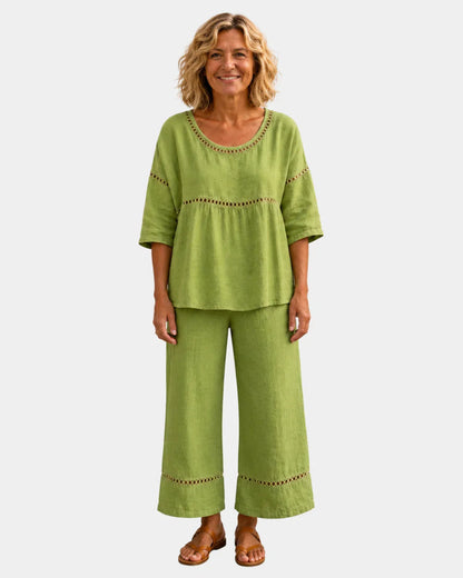 Bonne | Fresh Blouse & Matching Pants Set