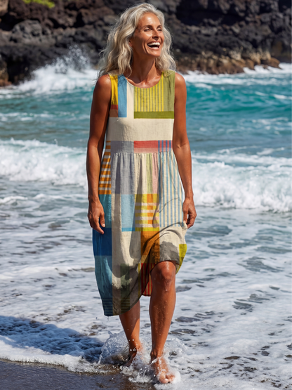 Lexara | Painted Block Midi Dress
