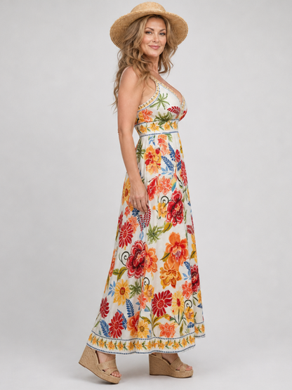 Maribelle | Sleeveless Empire Waist Midi Dress
