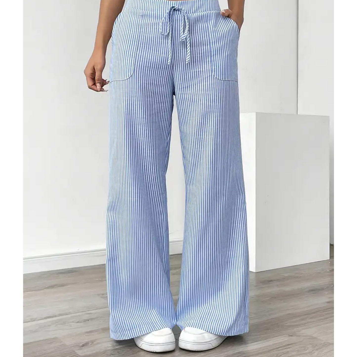 Amber | Striped Pants with Pockets