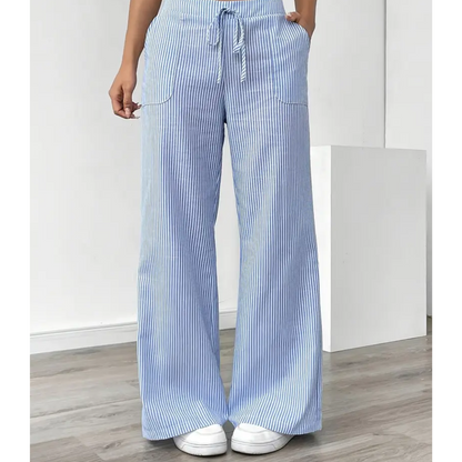 Amber | Striped Pants with Pockets
