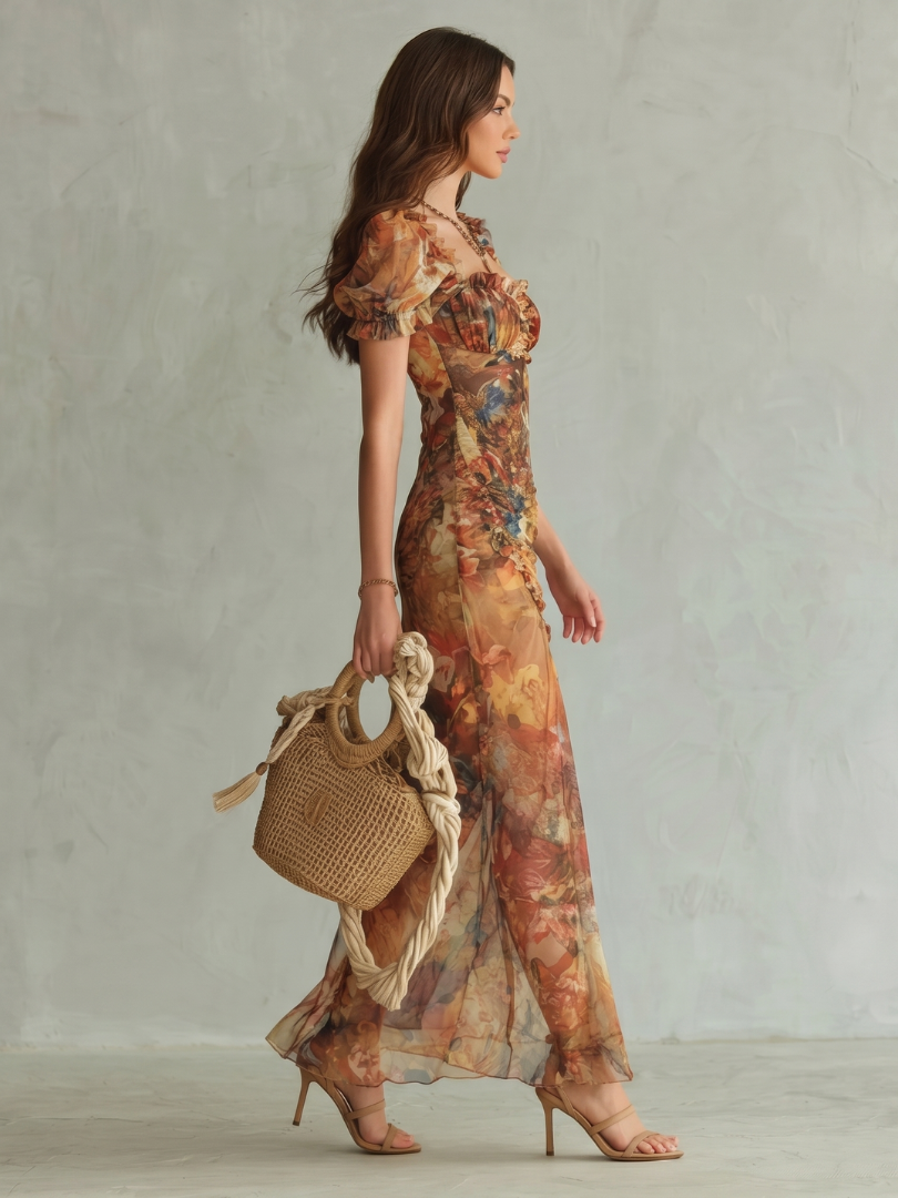 SKY | Ruffle Midi Dress