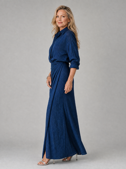 MIRQUE | Long Sleeve Maxi Dress