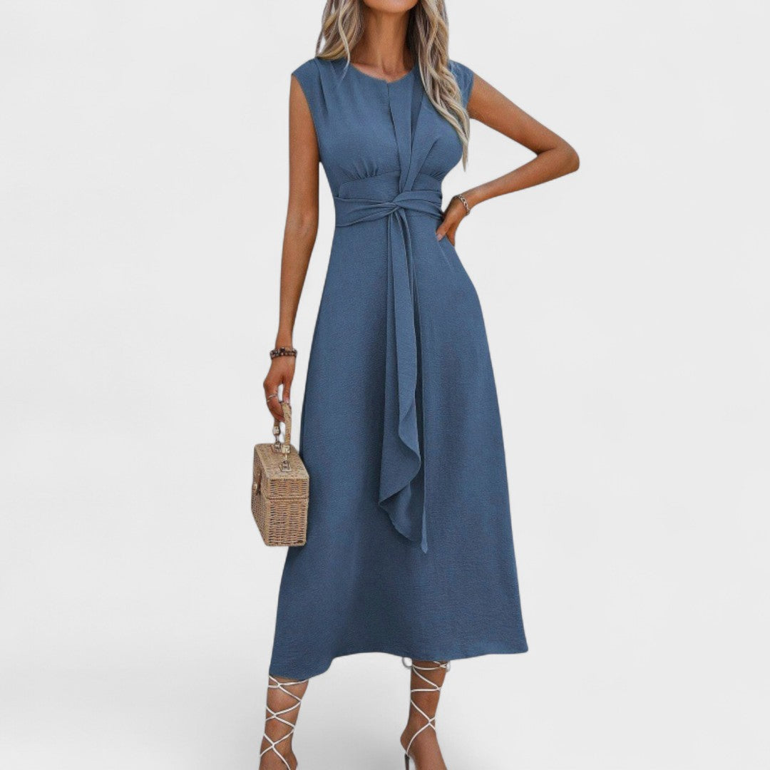Andrea | Elegant Sleeveless Round-Neck Maxi Dress