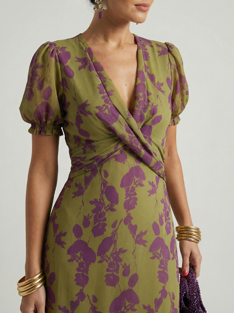 VIREL | Floral Midi Dress