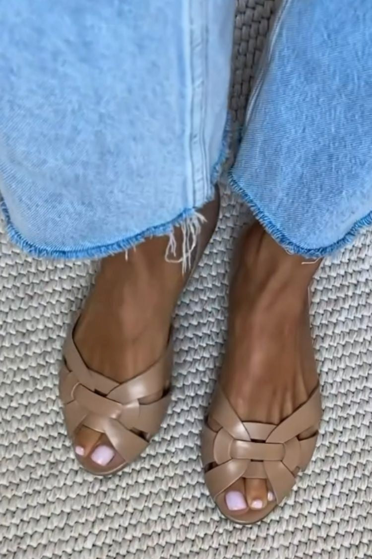 Serafina | Natural Braided Comfort Sandals