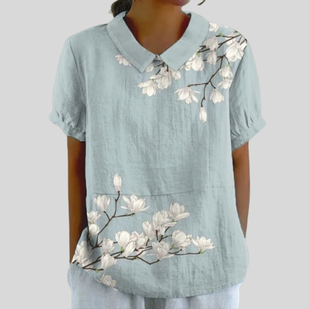 Aurore | Floral Placée Blouse - women's blouse