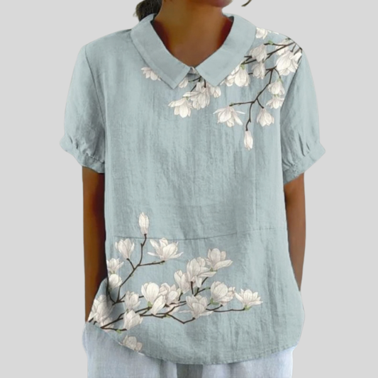 Aurore | Floral Placée Blouse - women's blouse