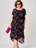 Liza | Pink Floral Chiffon Dress