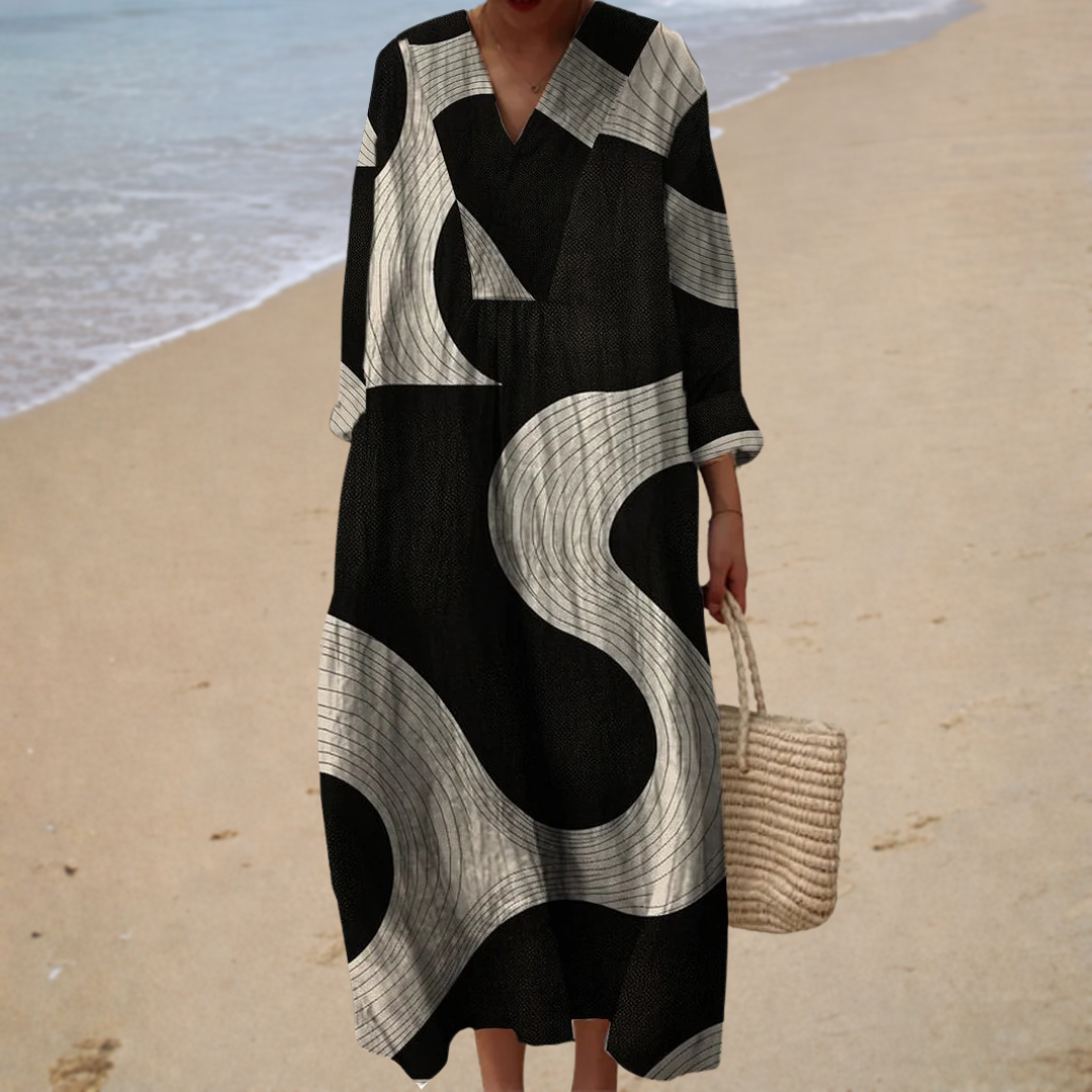 Isaline | Maxi Dress Graphic - women's dress