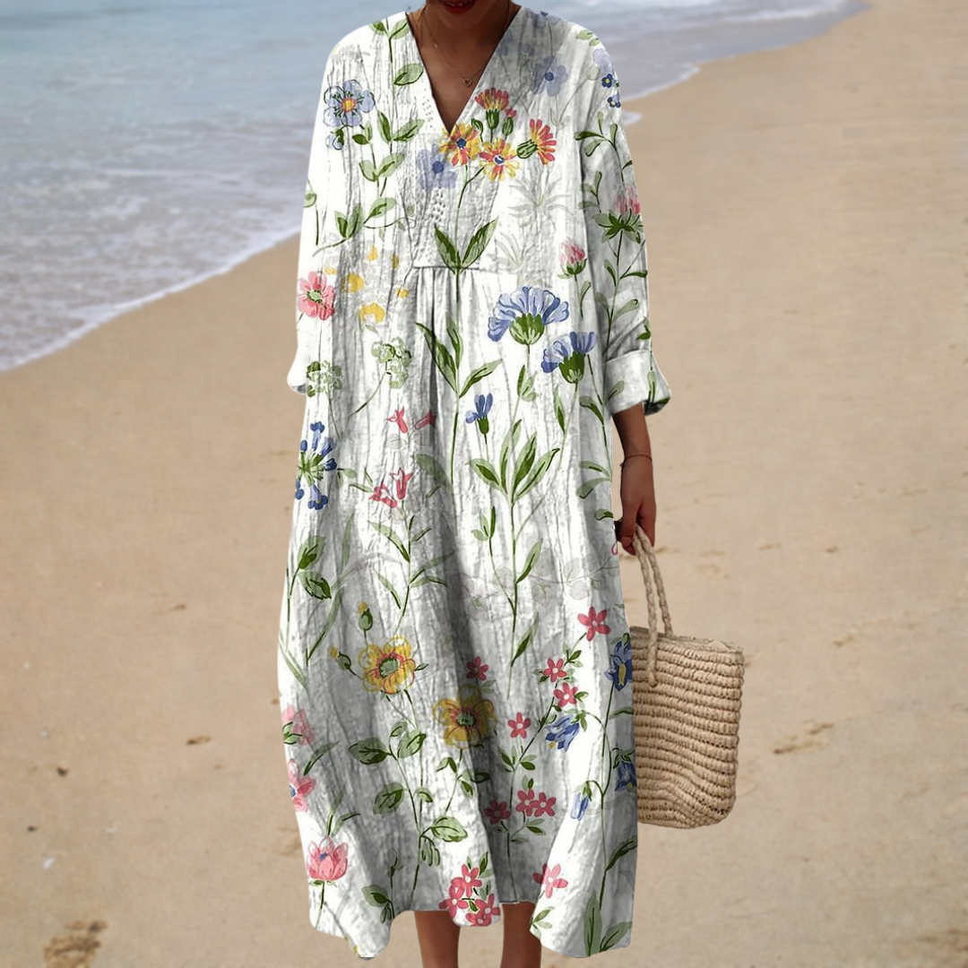Hélène | Floral Maxi Dress - women's dress
