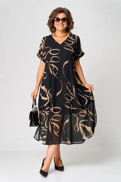 Pauline | Elegant Printed Dress