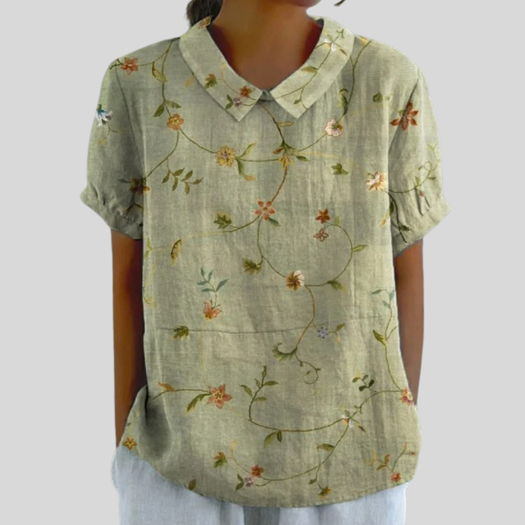 Isabelle | Floral Champêtre Blouse - women's blouse