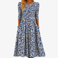 Maxi Pocket Blue Daisy Garden Midi Dress