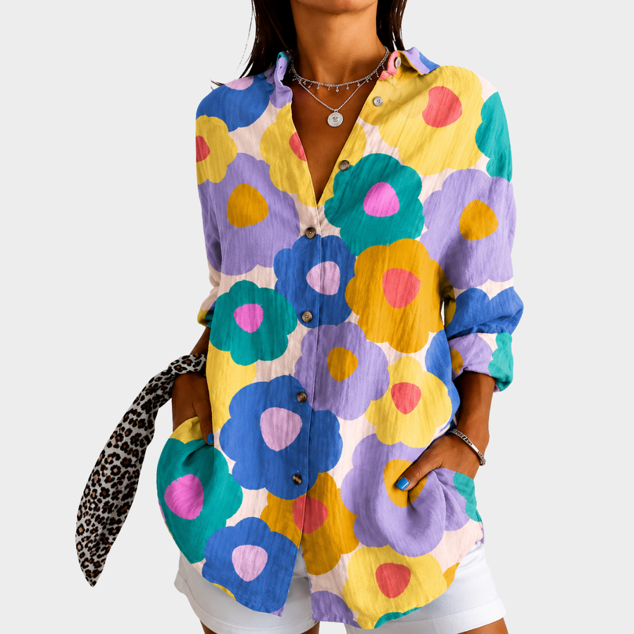 Marcia | Bright Daisy Shirt