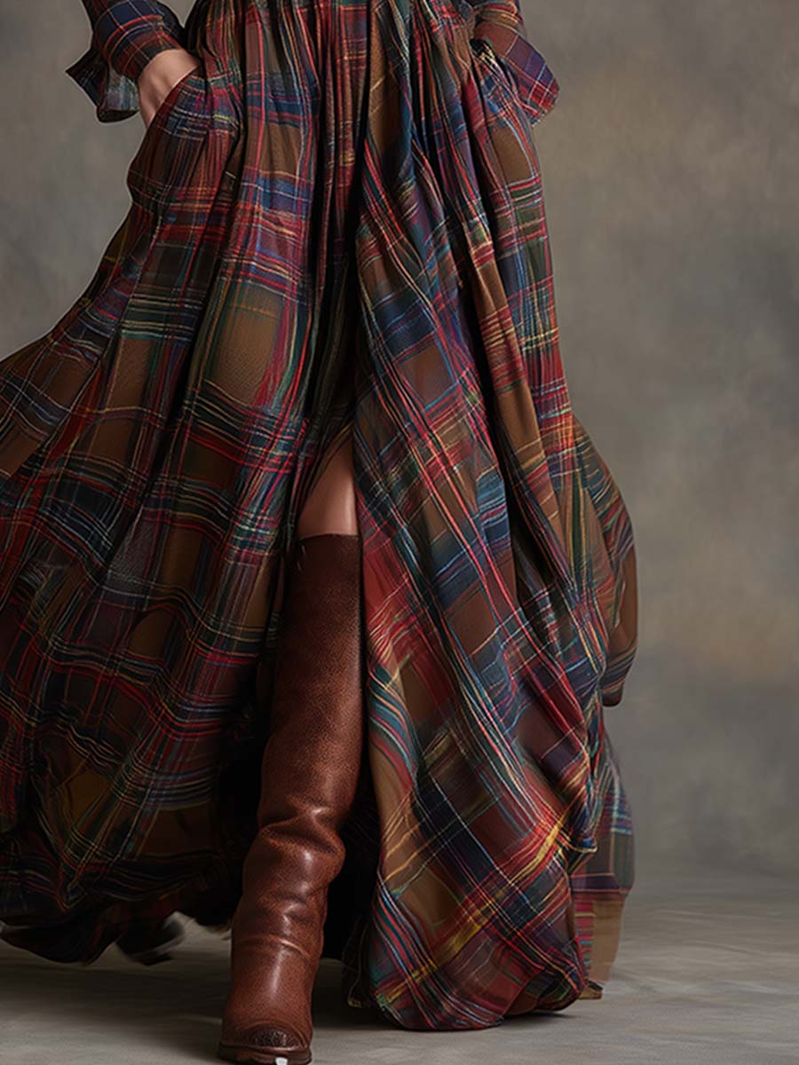 Elena | Plaid Shirt Dress
