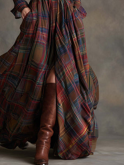 Elena | Plaid Shirt Dress