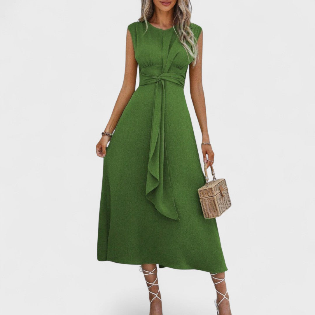 Andrea | Elegant Sleeveless Round-Neck Maxi Dress