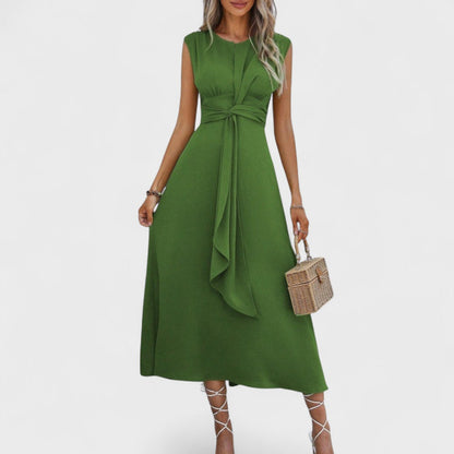 Andrea | Elegant Sleeveless Round-Neck Maxi Dress